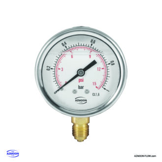 گیج فشار استیل برنجی AZP-400